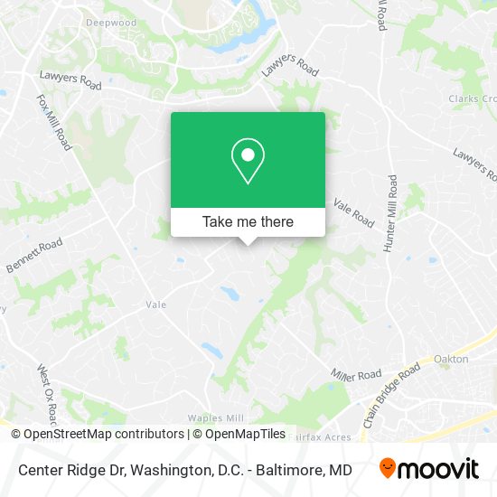 Center Ridge Dr, Oakton, VA 22124 map