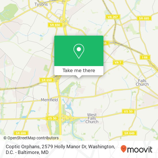 Mapa de Coptic Orphans, 2579 Holly Manor Dr