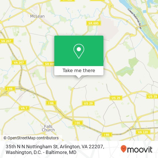 35th N N Nottingham St, Arlington, VA 22207 map