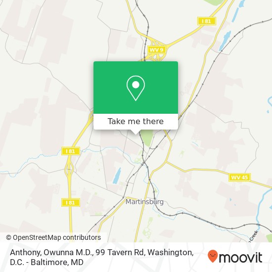 Anthony, Owunna M.D., 99 Tavern Rd map