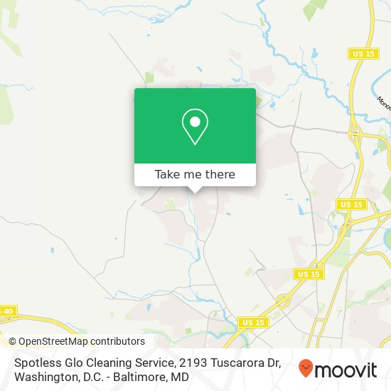 Spotless Glo Cleaning Service, 2193 Tuscarora Dr map