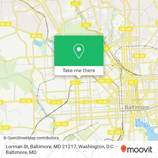 Lorman St, Baltimore, MD 21217 map