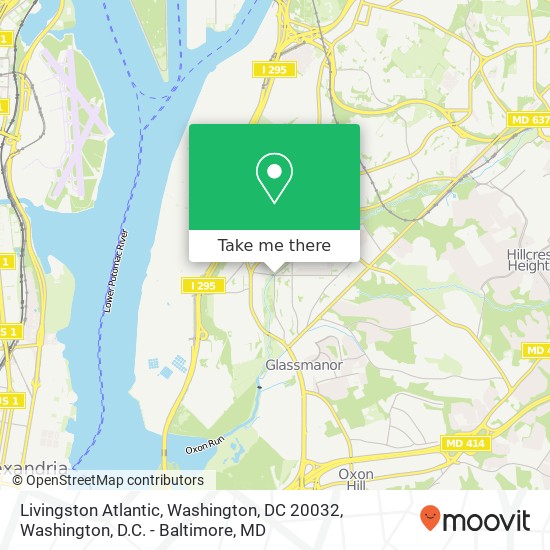 Mapa de Livingston Atlantic, Washington, DC 20032