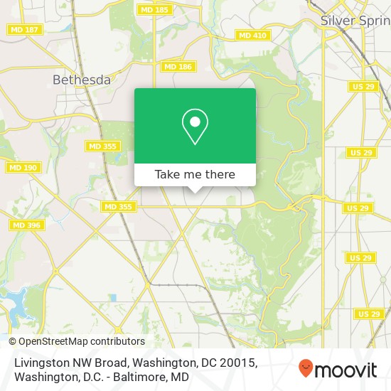 Mapa de Livingston NW Broad, Washington, DC 20015