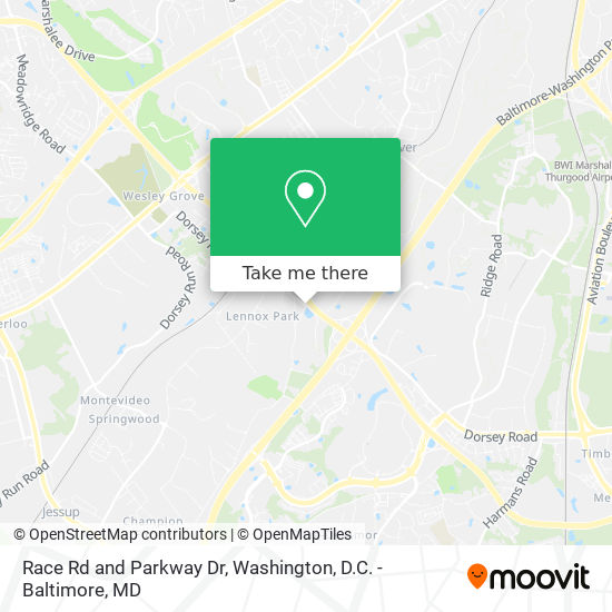 Race Rd and Parkway Dr map