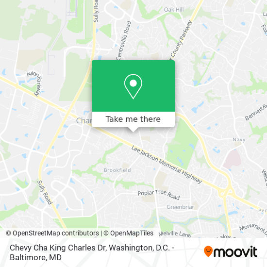 Mapa de Chevy Cha King Charles Dr