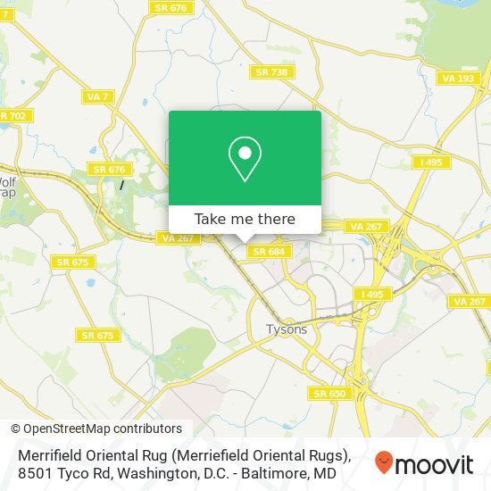 Merrifield Oriental Rug (Merriefield Oriental Rugs), 8501 Tyco Rd map