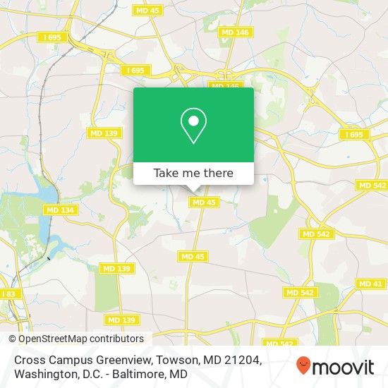 Cross Campus Greenview, Towson, MD 21204 map