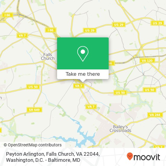 Mapa de Peyton Arlington, Falls Church, VA 22044