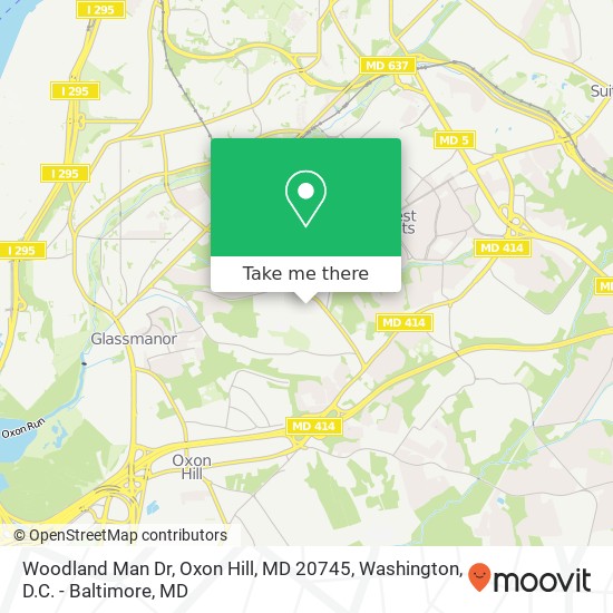 Woodland Man Dr, Oxon Hill, MD 20745 map