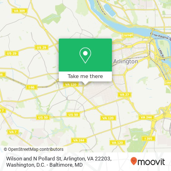 Mapa de Wilson and N Pollard St, Arlington, VA 22203
