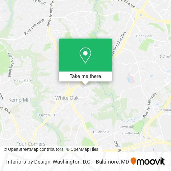 Interiors by Design map
