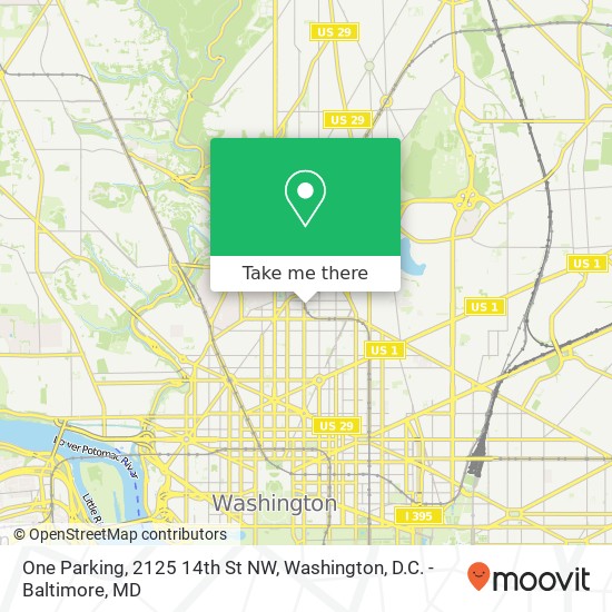 One Parking, 2125 14th St NW map