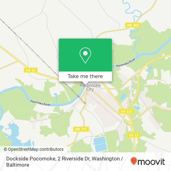 Mapa de Dockside Pocomoke, 2 Riverside Dr