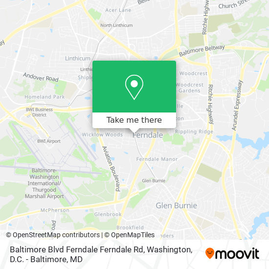 Mapa de Baltimore Blvd Ferndale Ferndale Rd