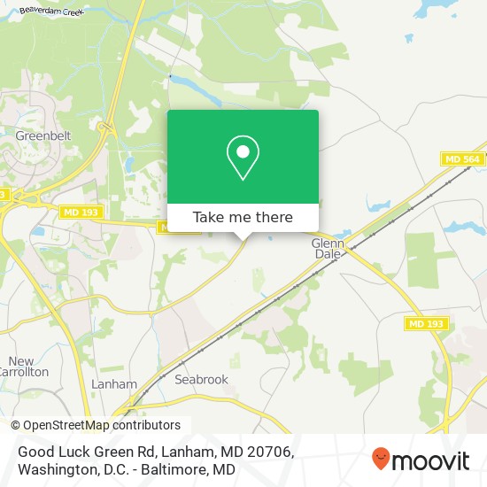 Good Luck Green Rd, Lanham, MD 20706 map