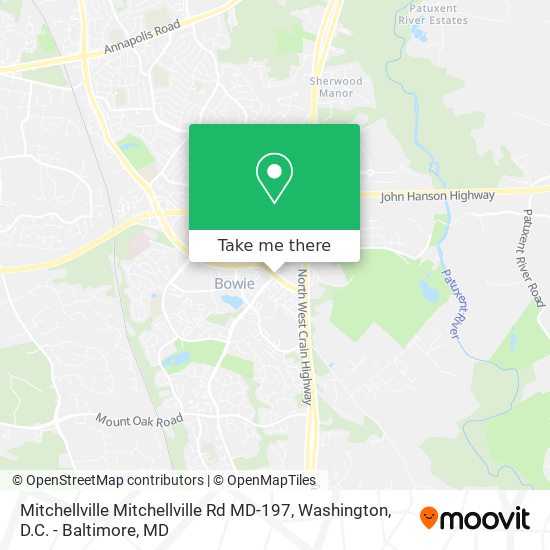 Mitchellville Mitchellville Rd MD-197 map