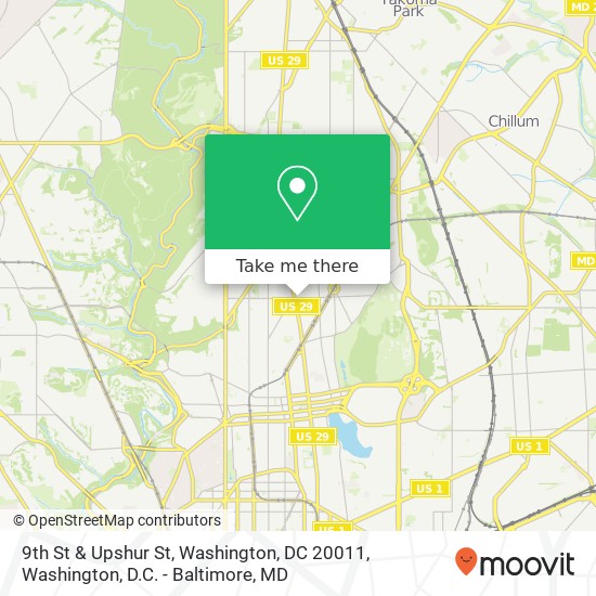 Mapa de 9th St & Upshur St, Washington, DC 20011
