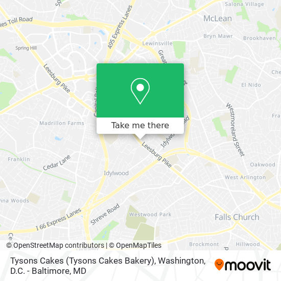 Tysons Cakes (Tysons Cakes Bakery) map