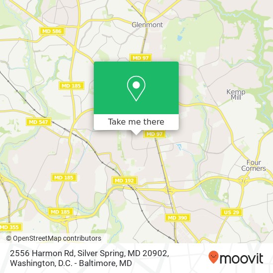 2556 Harmon Rd, Silver Spring, MD 20902 map