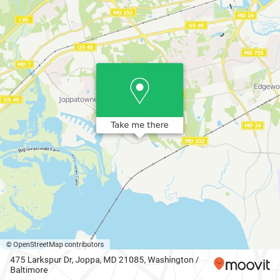 Mapa de 475 Larkspur Dr, Joppa, MD 21085