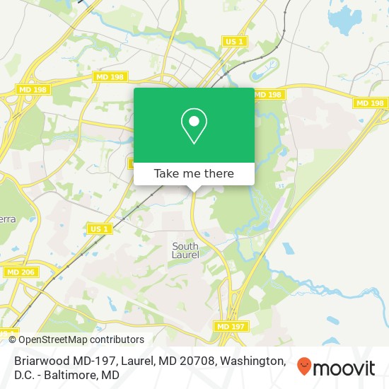 Briarwood MD-197, Laurel, MD 20708 map