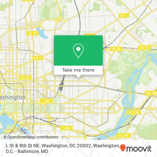 L St & 8th St NE, Washington, DC 20002 map