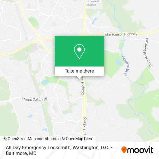 All Day Emergency Locksmith map