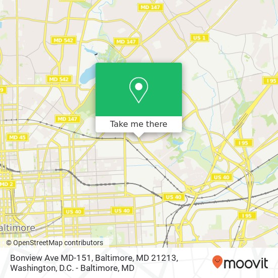 Bonview Ave MD-151, Baltimore, MD 21213 map