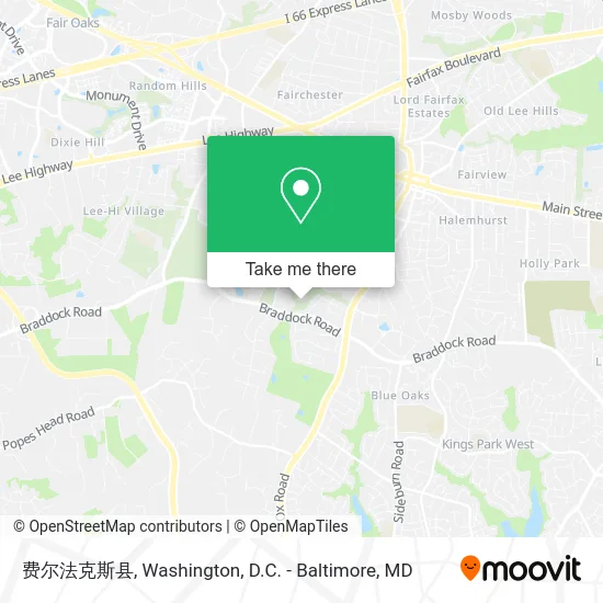 费尔法克斯县 map