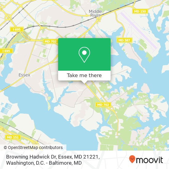 Mapa de Browning Hadwick Dr, Essex, MD 21221