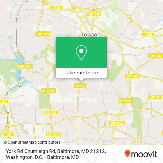 York Rd Chumleigh Rd, Baltimore, MD 21212 map