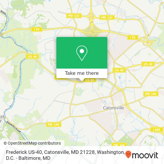 Mapa de Frederick US-40, Catonsville, MD 21228