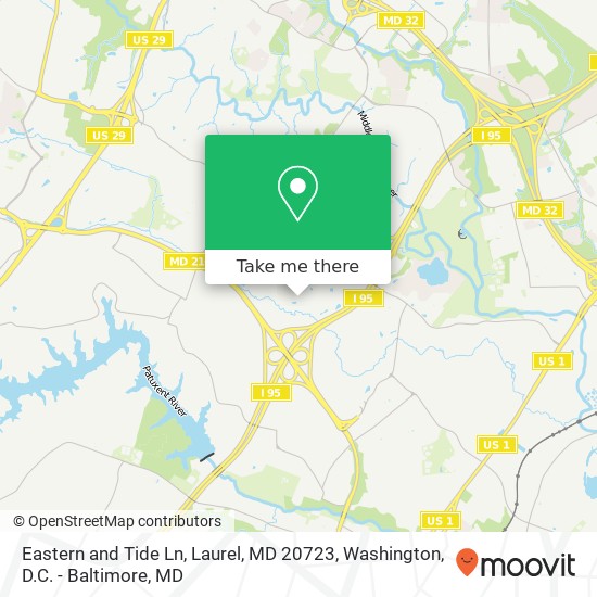 Eastern and Tide Ln, Laurel, MD 20723 map
