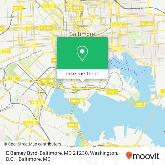 Mapa de E Barney Byrd, Baltimore, MD 21230