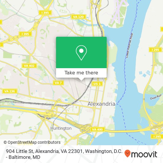 Mapa de 904 Little St, Alexandria, VA 22301