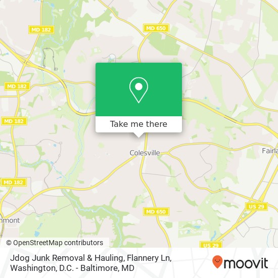 Mapa de Jdog Junk Removal & Hauling, Flannery Ln