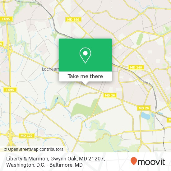 Mapa de Liberty & Marmon, Gwynn Oak, MD 21207