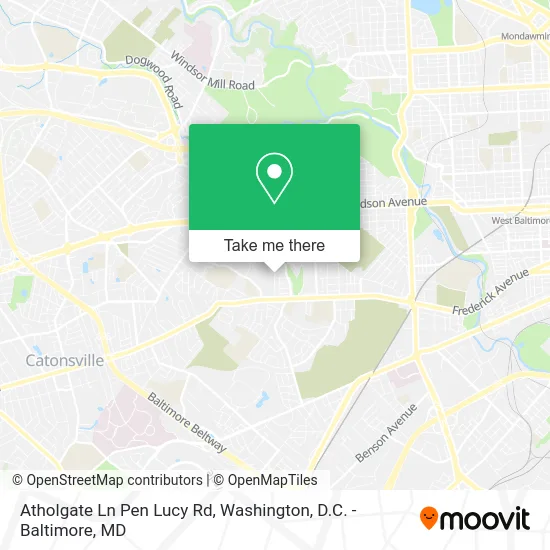 Atholgate Ln Pen Lucy Rd map