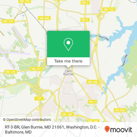 Mapa de RT-3-BR, Glen Burnie, MD 21061