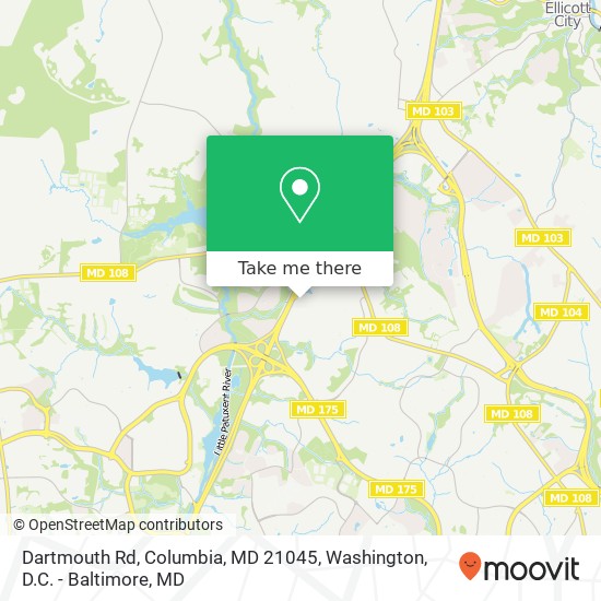 Mapa de Dartmouth Rd, Columbia, MD 21045