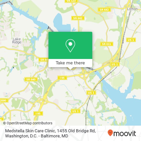 Mapa de Medstella Skin Care Clinic, 1455 Old Bridge Rd