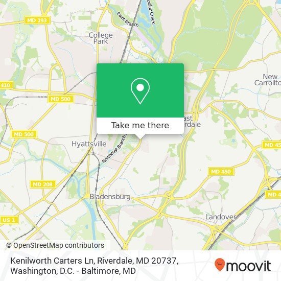 Kenilworth Carters Ln, Riverdale, MD 20737 map