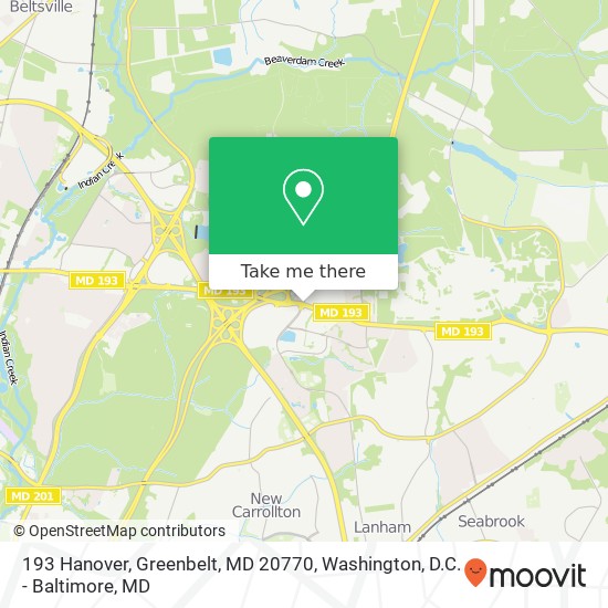 193 Hanover, Greenbelt, MD 20770 map