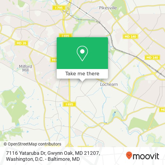 7116 Yataruba Dr, Gwynn Oak, MD 21207 map