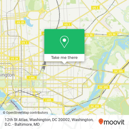 12th St Atlas, Washington, DC 20002 map