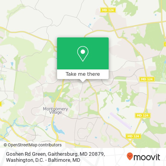 Mapa de Goshen Rd Green, Gaithersburg, MD 20879