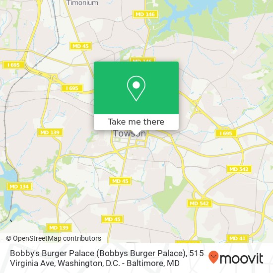 Mapa de Bobby's Burger Palace (Bobbys Burger Palace), 515 Virginia Ave