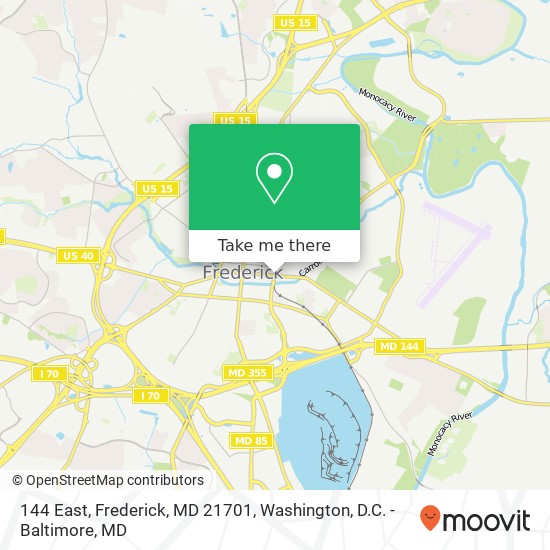 Mapa de 144 East, Frederick, MD 21701