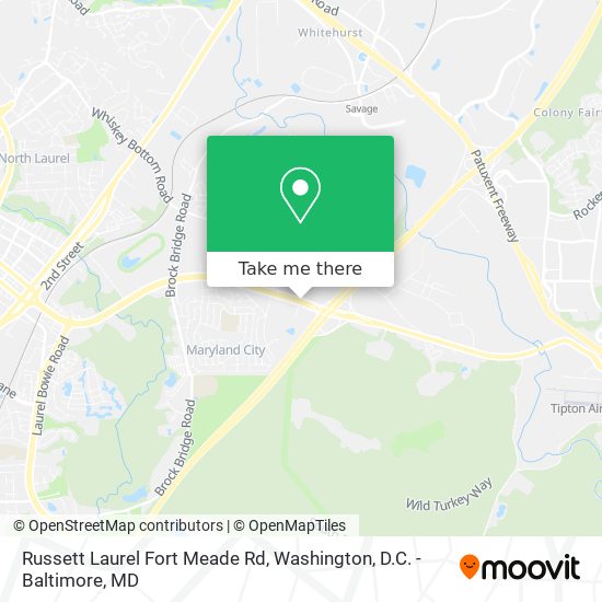 Russett Laurel Fort Meade Rd map